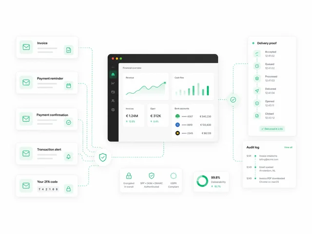 Wesender dashboard voor Fintech