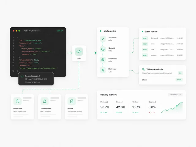 Wesender dashboard voor SaaS