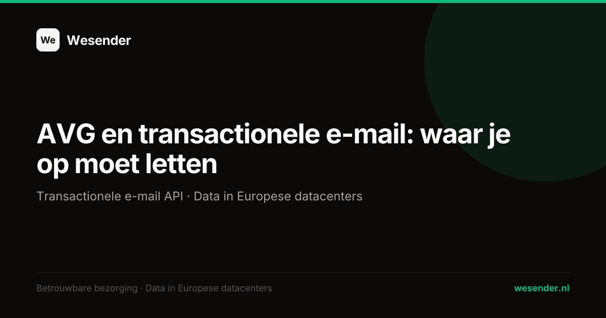 AVG en transactionele e-mail: waar je op moet letten