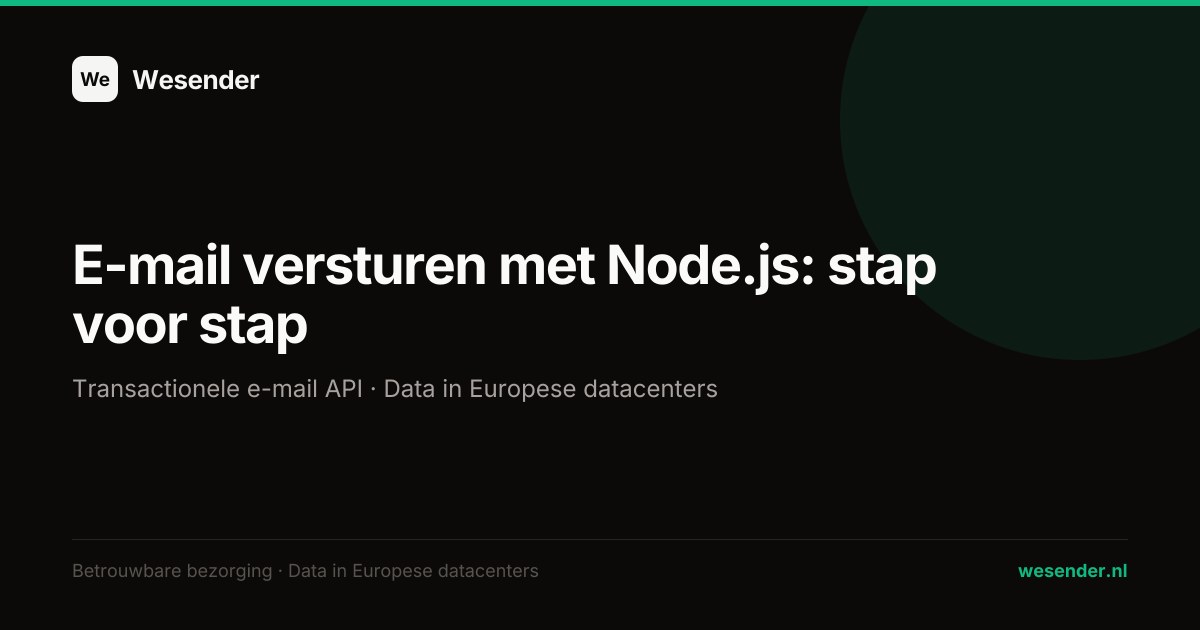 E-mail versturen met Node.js: stap voor stap