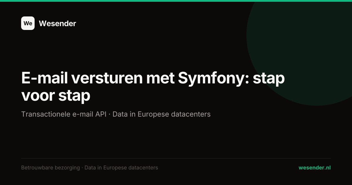 E-mail versturen met Symfony: stap voor stap