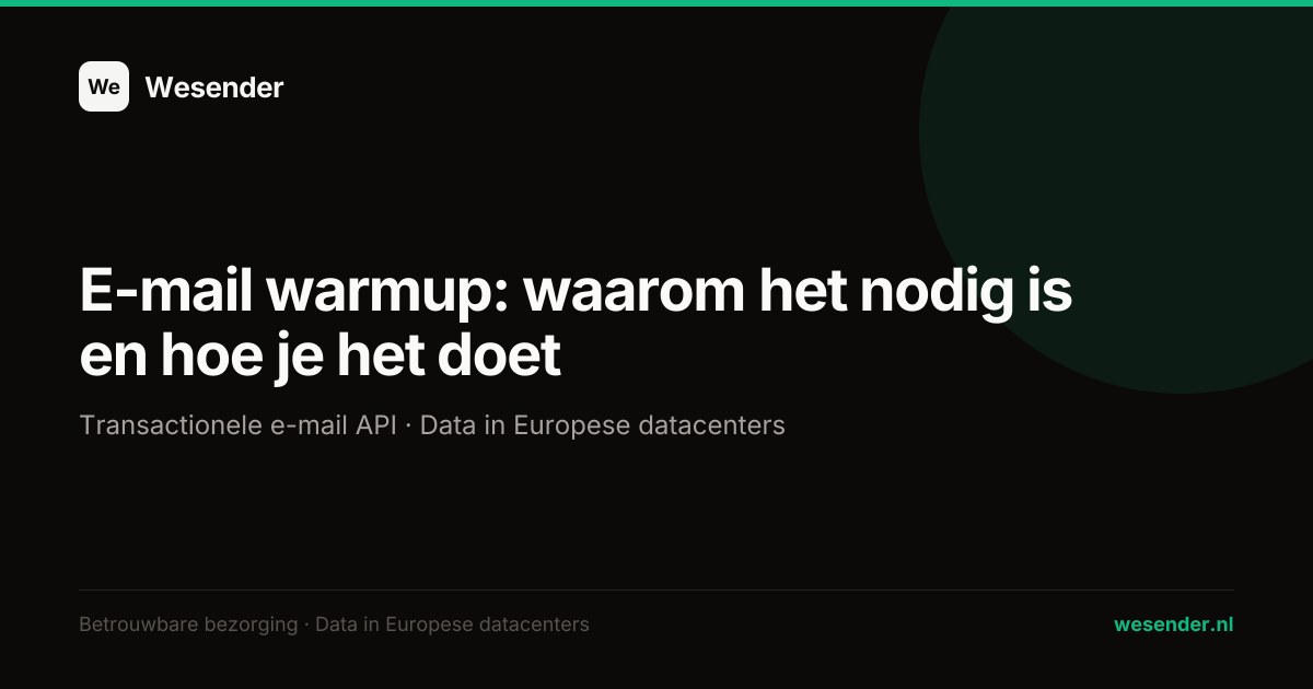 E-mail warmup: waarom het nodig is en hoe je het doet